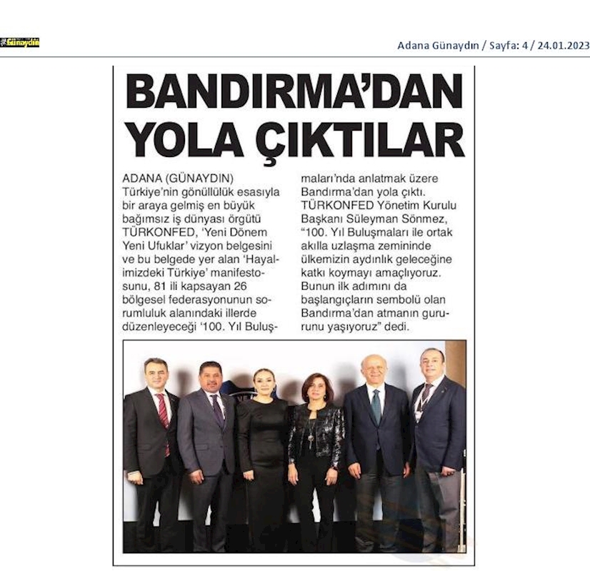 TÜRKONFED 100 Yil Buluşmalari 24 Ocak 2023 Balikesir - 19