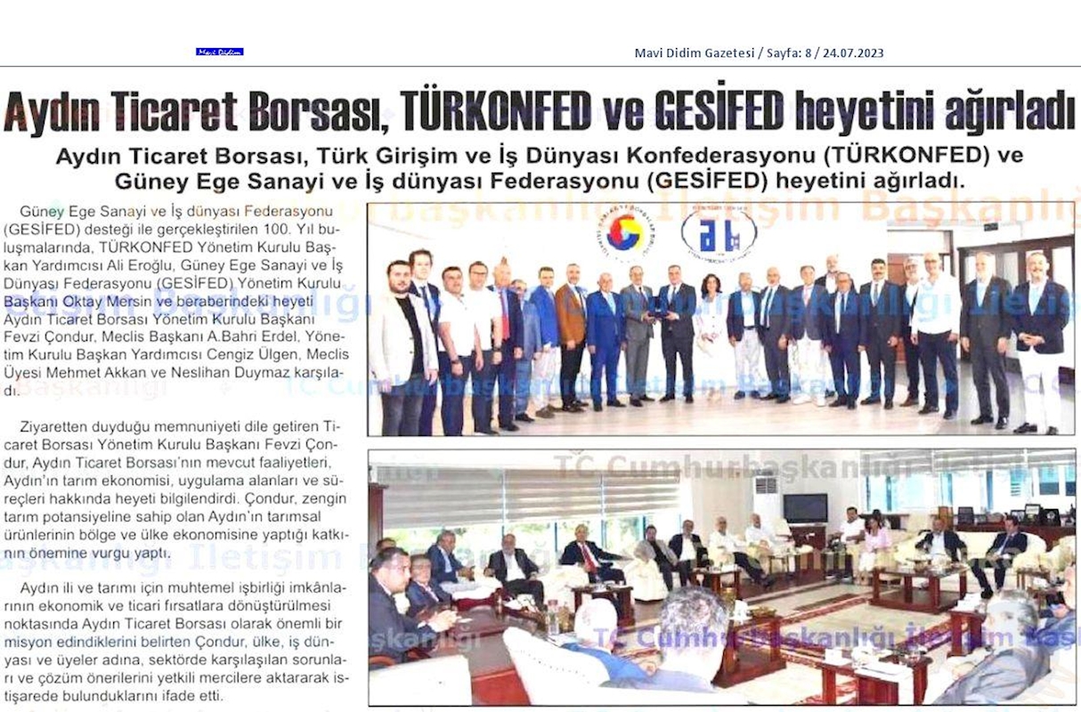 TÜRKONFED 100 Yil Buluşmalari 24 Temmuz 2023 Aydin - 9