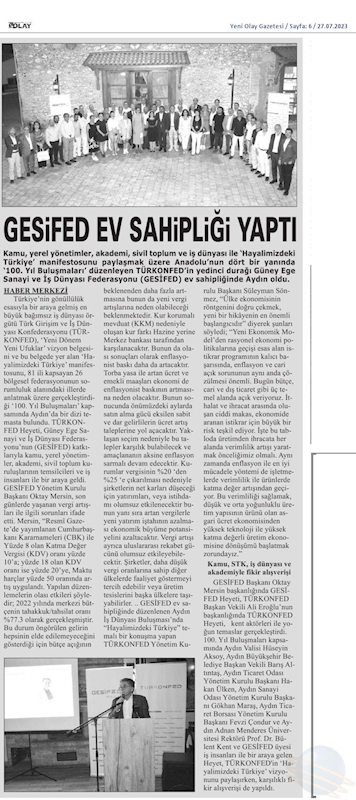 TÜRKONFED 100 Yil Buluşmalari 24 Temmuz 2023 Aydin - 13