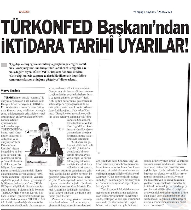 TÜRKONFED 100 Yil Buluşmalari 24 Temmuz 2023 Aydin - 20
