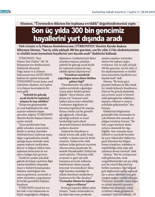 TÜRKONFED 100 Yil Buluşmalari 27 Nisan 2023 Hakkari - 4