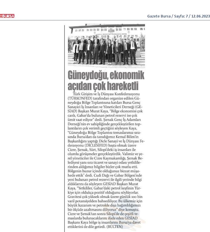 TÜRKONFED 100 Yil Buluşmalari 9 Haziran 2023 Sirnak - 10