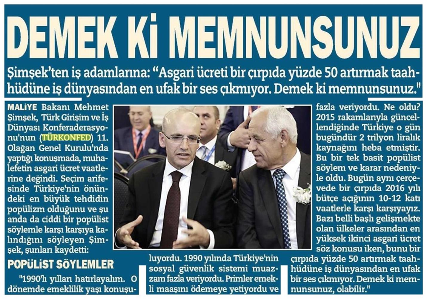 TÜRKONFED 11 Olagan Genel Kurulu Yazili Basin Yansimalari - 6