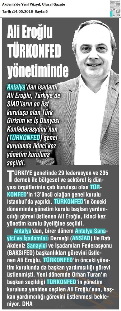TÜRKONFED 13 Olagan Genel Kurulu Basin Yansimalari 12 Mayis 2018 Istanbul - 1