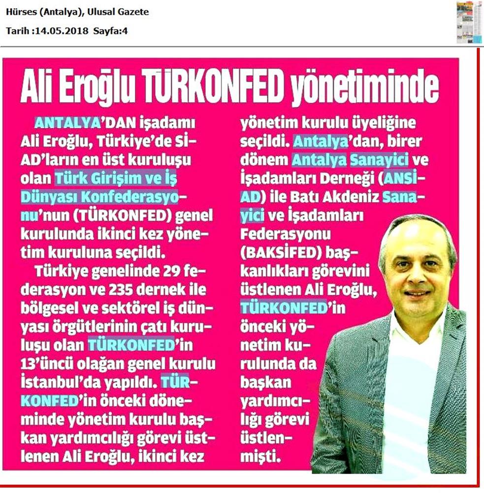 TÜRKONFED 13 Olagan Genel Kurulu Basin Yansimalari 12 Mayis 2018 Istanbul - 2