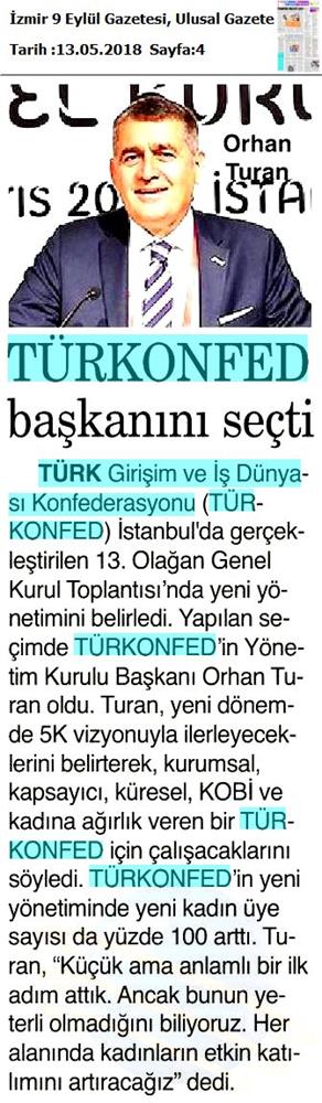 TÜRKONFED 13 Olagan Genel Kurulu Basin Yansimalari 12 Mayis 2018 Istanbul - 18