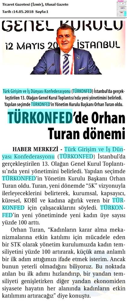 TÜRKONFED 13 Olagan Genel Kurulu Basin Yansimalari 12 Mayis 2018 Istanbul - 31