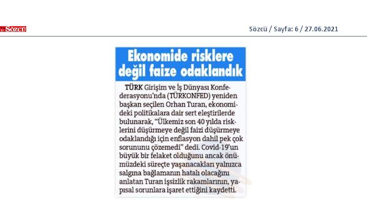 TÜRKONFED 14 Olagan Genel Kurulu Basin Yansimalari 25 Haziran Cuma Istanbul - 42