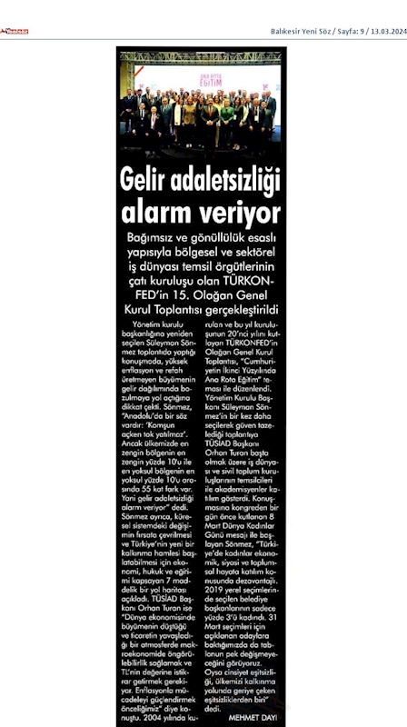 TÜRKONFED 15 Olagan Genel Kurul Toplantısı 9 Mart 2024 Istanbul - 3