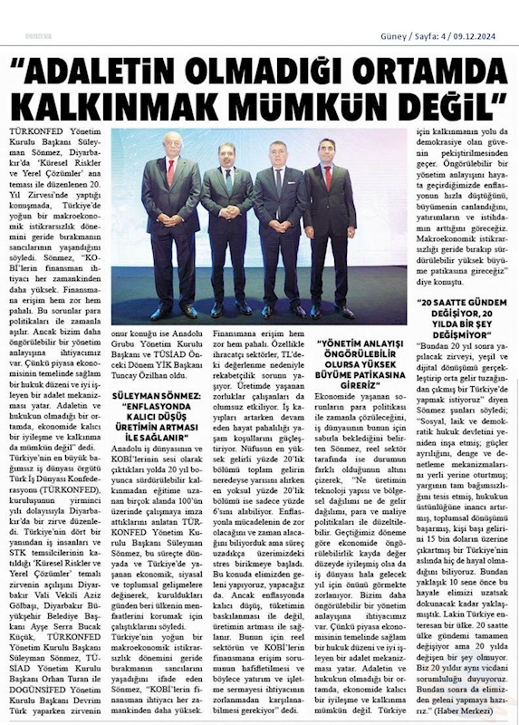 TÜRKONFED 20 Yil Zirvesi 7 Aralik 2024 Diyarbakir - 8