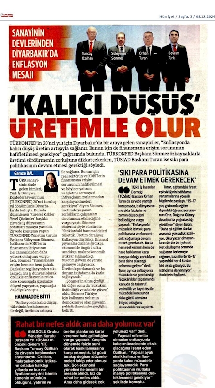 TÜRKONFED 20 Yil Zirvesi 7 Aralik 2024 Diyarbakir - 22