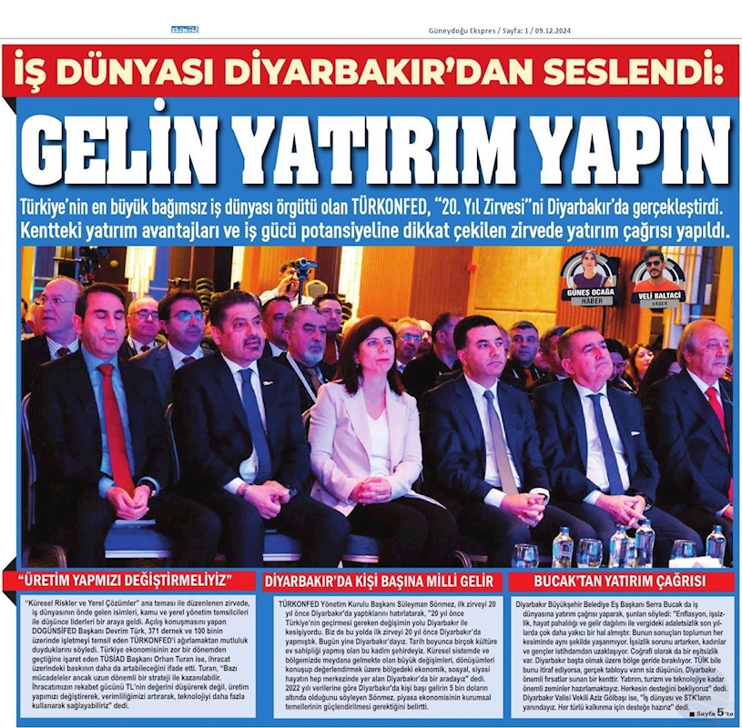 TÜRKONFED 20 Yil Zirvesi 7 Aralik 2024 Diyarbakir - 24