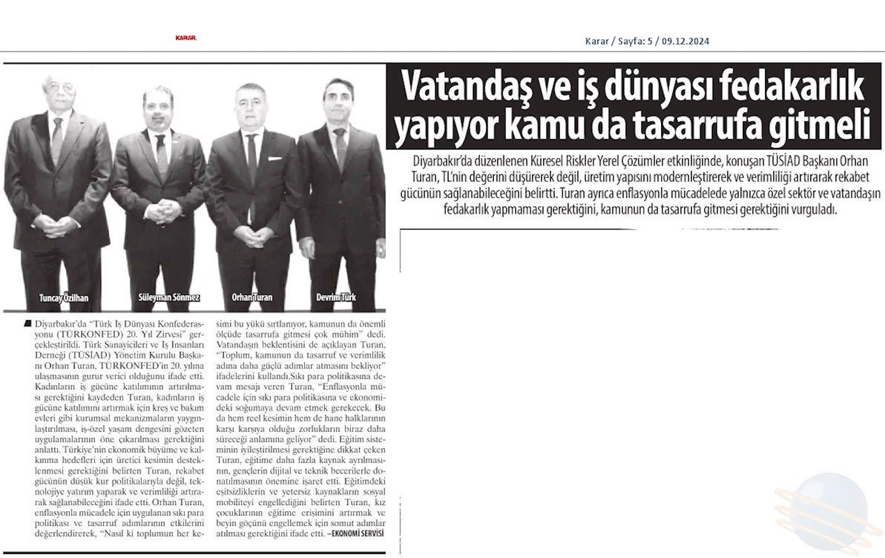 TÜRKONFED 20 Yil Zirvesi 7 Aralik 2024 Diyarbakir - 28