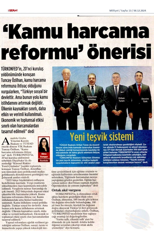 TÜRKONFED 20 Yil Zirvesi 7 Aralik 2024 Diyarbakir - 29