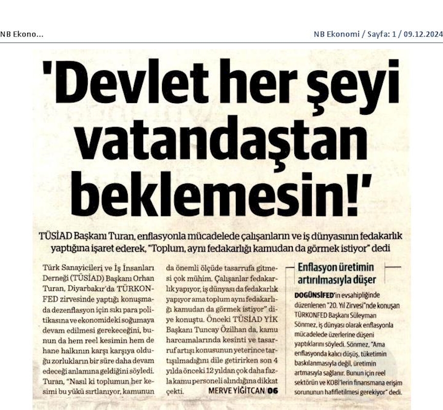 TÜRKONFED 20 Yil Zirvesi 7 Aralik 2024 Diyarbakir - 30