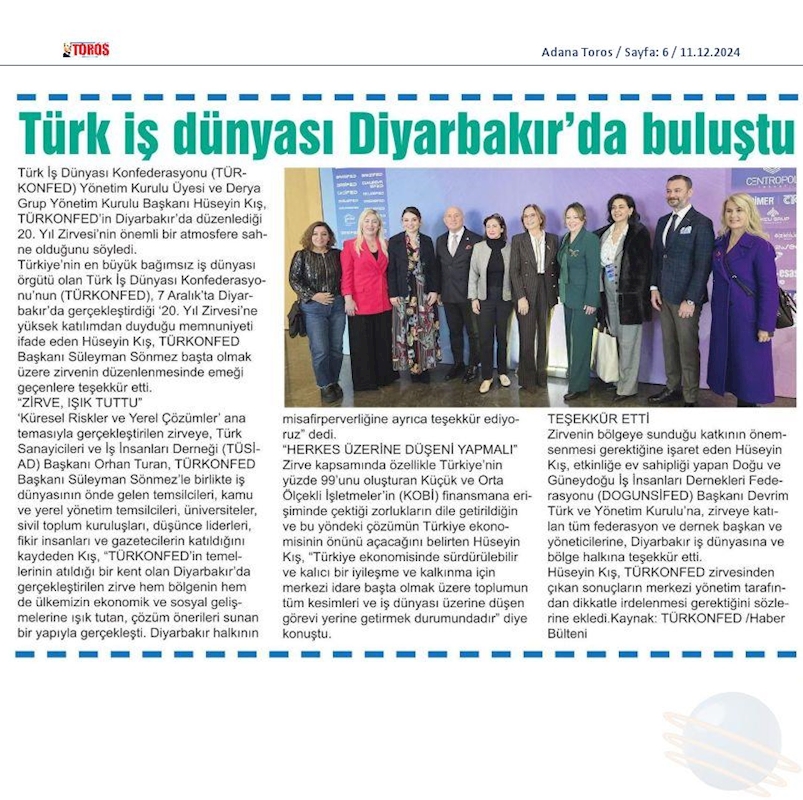 TÜRKONFED 20 Yil Zirvesi 7 Aralik 2024 Diyarbakir - 42