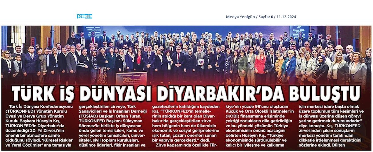 TÜRKONFED 20 Yil Zirvesi 7 Aralik 2024 Diyarbakir - 47