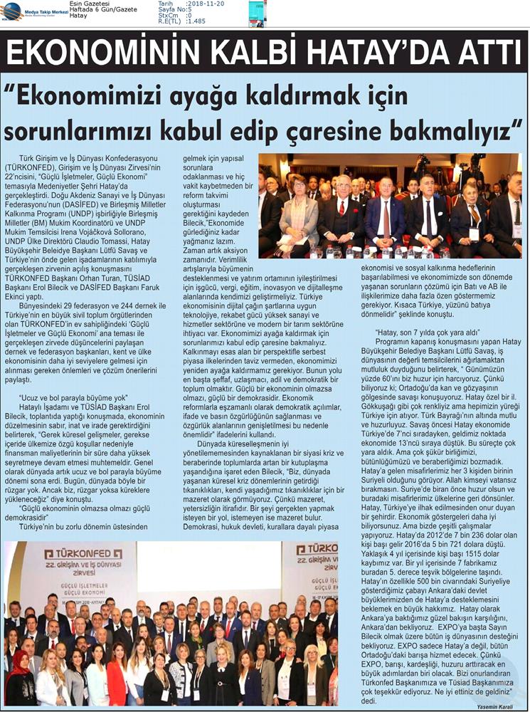 TÜRKONFED 22 Girişim Ve Is Dunyasi Zirvesi 16 17 Kasim Hatay - 9