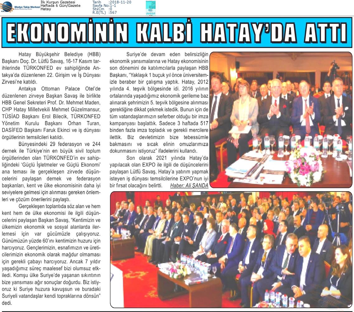 TÜRKONFED 22 Girişim Ve Is Dunyasi Zirvesi 16 17 Kasim Hatay - 19