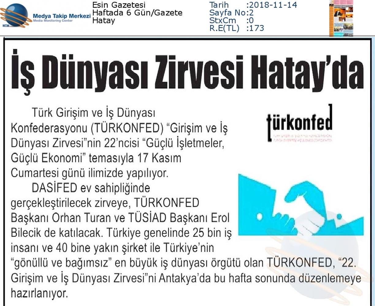 TÜRKONFED 22 Girişim Ve Is Dunyasi Zirvesi 16 17 Kasim Hatay - 28