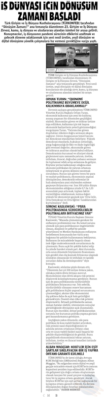TÜRKONFED 23 Girişim Ve Is Dunyasi Zirvesi Basin Yansimalari 27 Nisan 2021 - 44