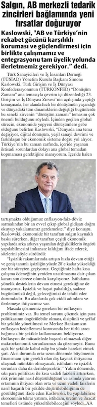 TÜRKONFED 23 Girişim Ve Is Dunyasi Zirvesi Basin Yansimalari 27 Nisan 2021 - 46