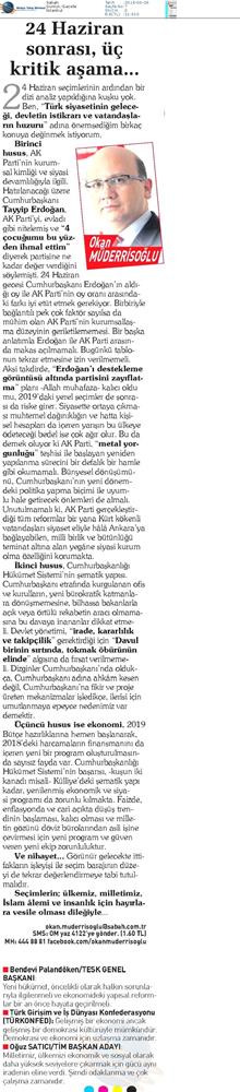 TÜRKONFED 24 Haziran Cumhurbaskanligi Hukumet Sistemi Ve Milletvekilligi Secimleri Aciklamasi - 4