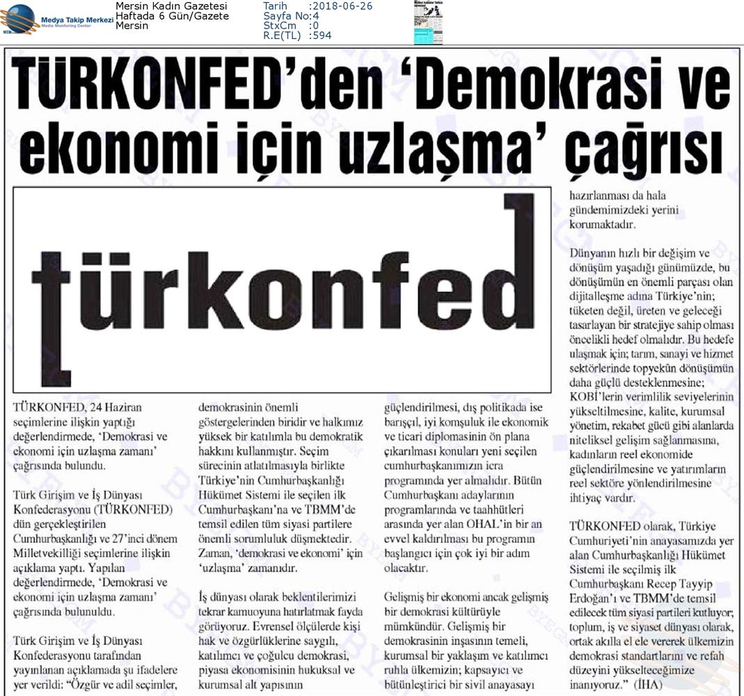 TÜRKONFED 24 Haziran Cumhurbaskanligi Hukumet Sistemi Ve Milletvekilligi Secimleri Aciklamasi - 14