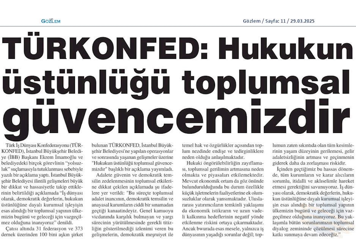 TÜRKONFED 24 Mart 2025 Basin Aciklamasi Hukukun Ustunlugu Toplumsal Guvencemizdir - 16