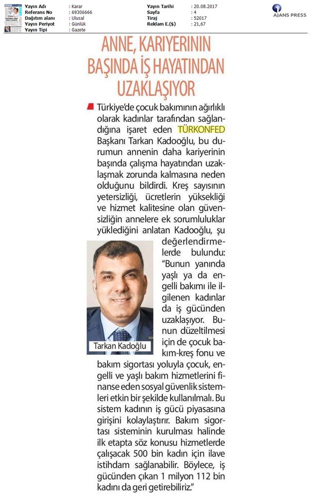 TÜRKONFED 3 Is Dunyasinda Kadin Raporu Ii Faz Basin Bulteni Medya Yansimalari 20 Agustos 2017 - 35