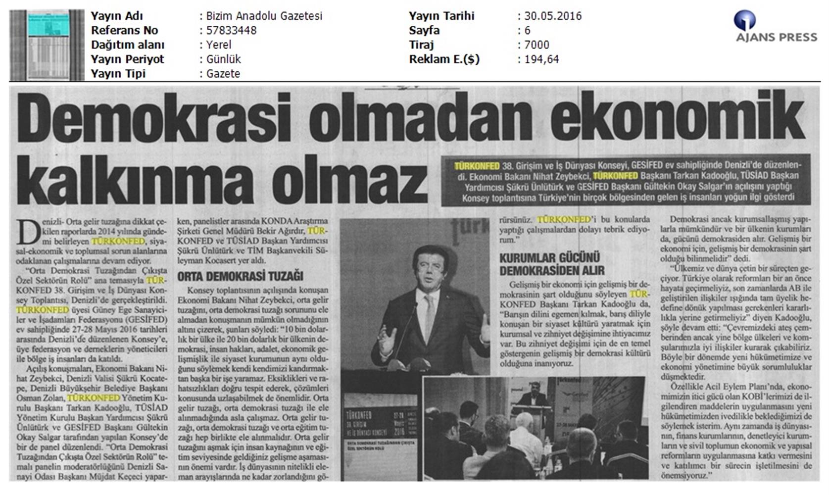 TÜRKONFED 38 Girişim Ve Is Dunyasi Konseyi - 1