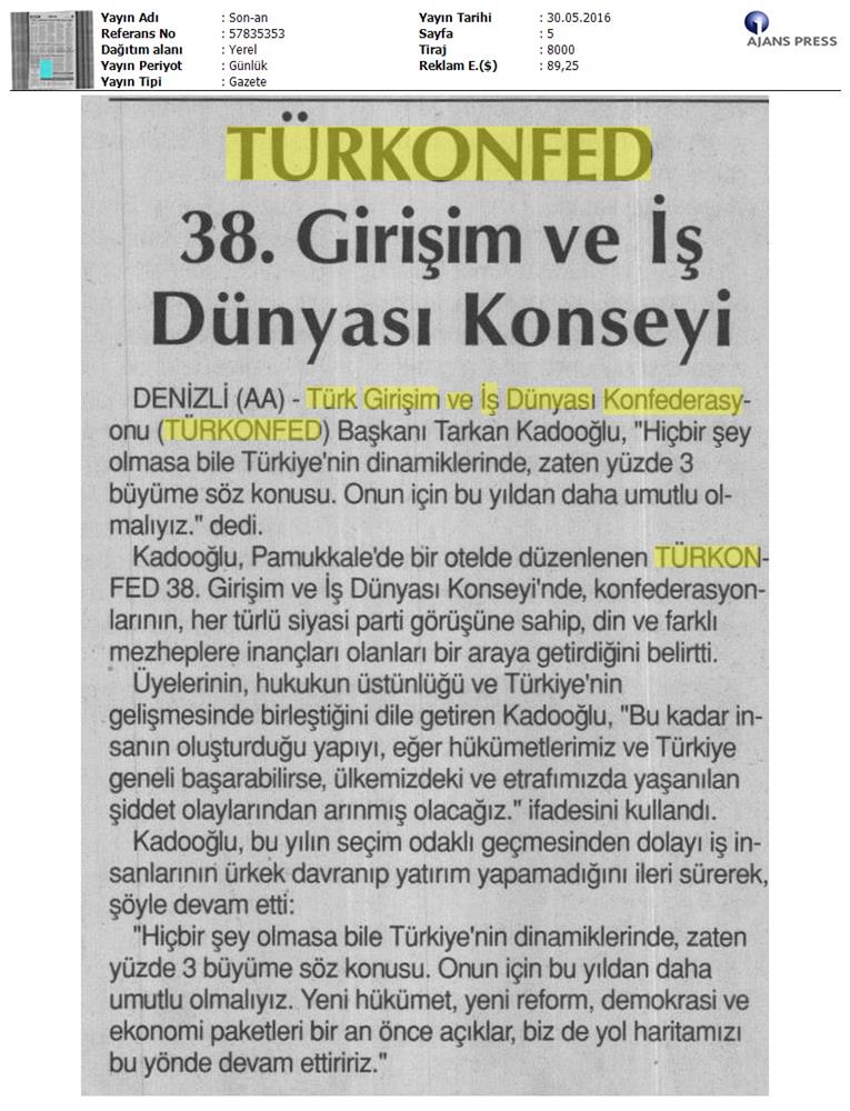 TÜRKONFED 38 Girişim Ve Is Dunyasi Konseyi - 11