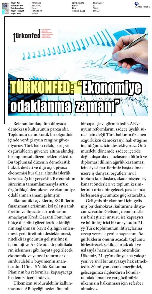 TÜRKONFED Anayasa Referandumu Basin Aciklamasi Medya Yansimalari 17 Nisan 2017 - 12