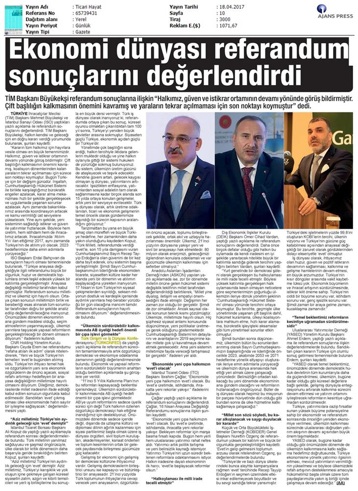 TÜRKONFED Anayasa Referandumu Basin Aciklamasi Medya Yansimalari 17 Nisan 2017 - 25