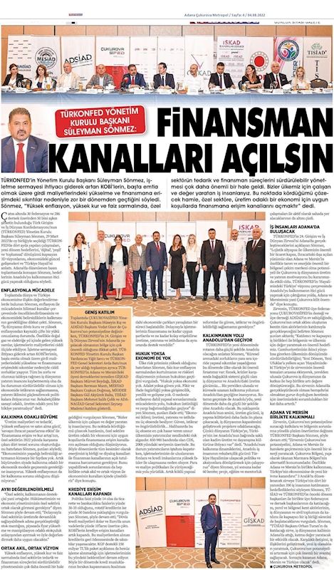 TÜRKONFED Basin Toplantısı 3 Agustos 2022 Adana - 25