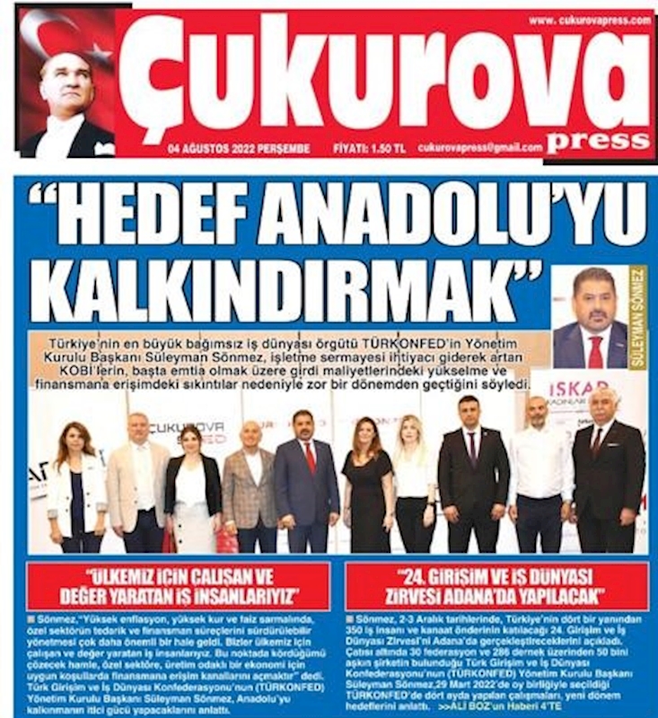 TÜRKONFED Basin Toplantısı 3 Agustos 2022 Adana - 27