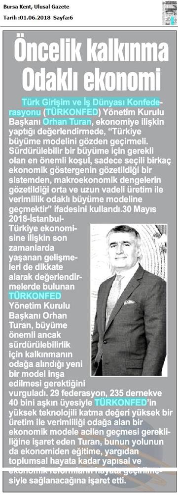 TÜRKONFED Başkani Orhan Turan Ekonomi Değerlendirmesi 1 - 2