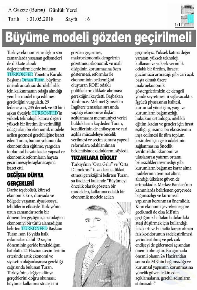 TÜRKONFED Başkani Orhan Turan Ekonomi Değerlendirmesi 1 - 4