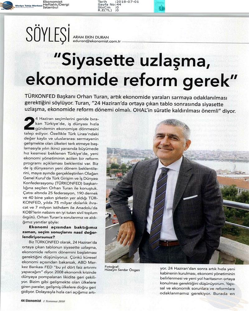 TÜRKONFED Başkani Orhan Turan Yeni Donem Yeni Vizyon Roportaj Serisi Temmuz 2018 Istanbul - 1