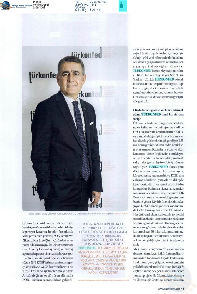 TÜRKONFED Başkani Orhan Turan Yeni Donem Yeni Vizyon Roportaj Serisi Temmuz 2018 Istanbul - 8