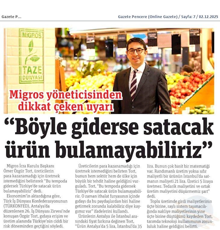 TÜRKONFED Başkani Suleyman Sönmez Sanayide Biz Üretiyoruz Kar Baskasinin Hanesine Yaziliyor - 1