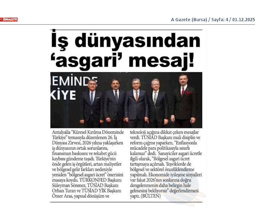TÜRKONFED Başkani Suleyman Sönmez Sanayide Biz Üretiyoruz Kar Baskasinin Hanesine Yaziliyor - 10