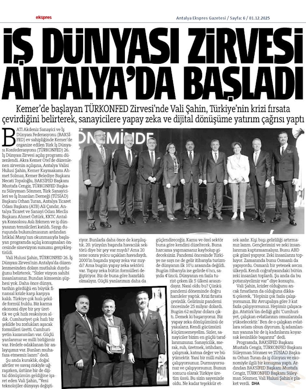 TÜRKONFED Başkani Suleyman Sönmez Sanayide Biz Üretiyoruz Kar Baskasinin Hanesine Yaziliyor - 30