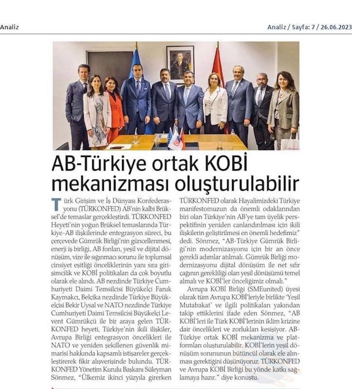 TÜRKONFED Bruksel Ziyareti 24 25 Haziran 2023 Bruksel - 5