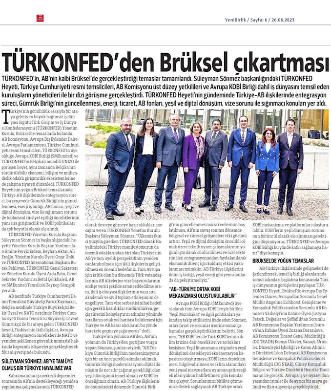 TÜRKONFED Bruksel Ziyareti 24 25 Haziran 2023 Bruksel - 6