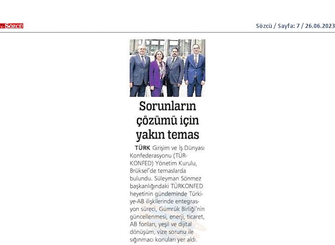 TÜRKONFED Bruksel Ziyareti 24 25 Haziran 2023 Bruksel - 7