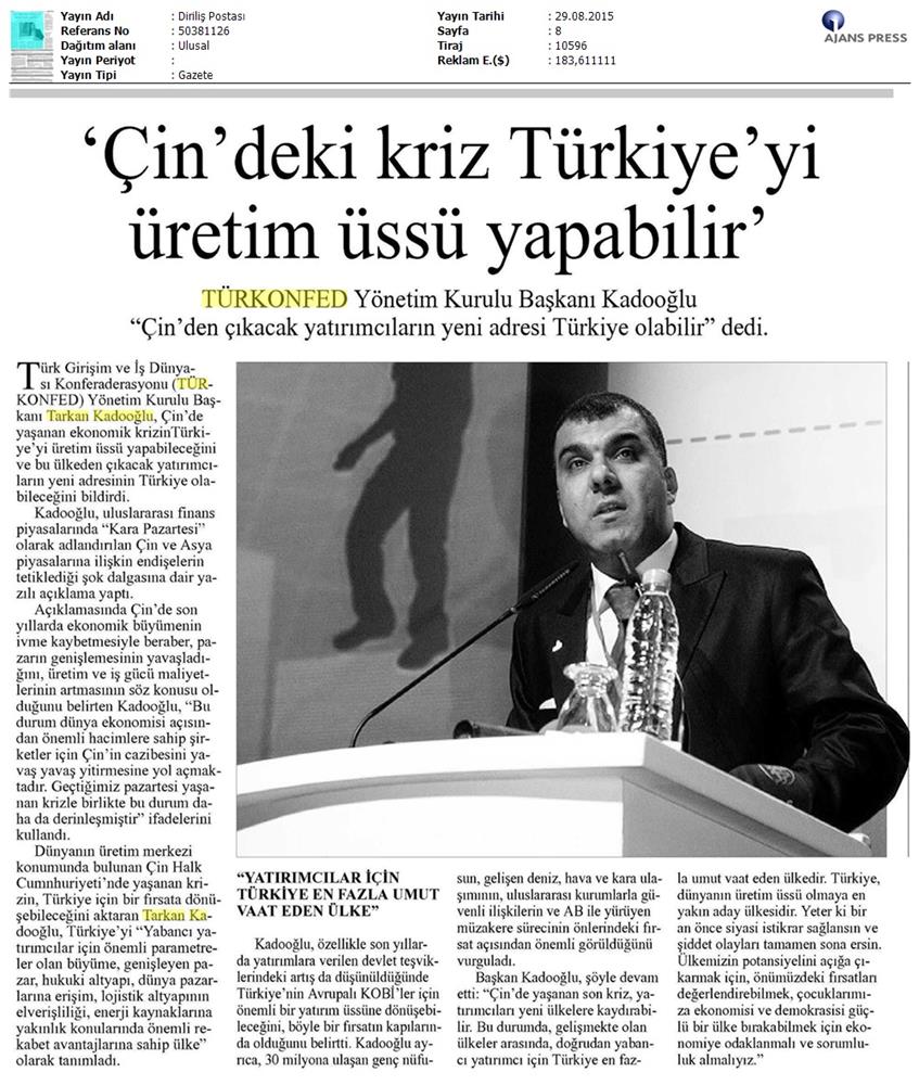 TÜRKONFED Cin Krizi Aciklamasi Basin Yansimalari - 6