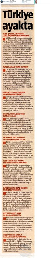 TÜRKONFED Den Hukumete Ve Turk Is Dunyasina Cagri Medya Yansimalari 14 Agustos 2018 - 3
