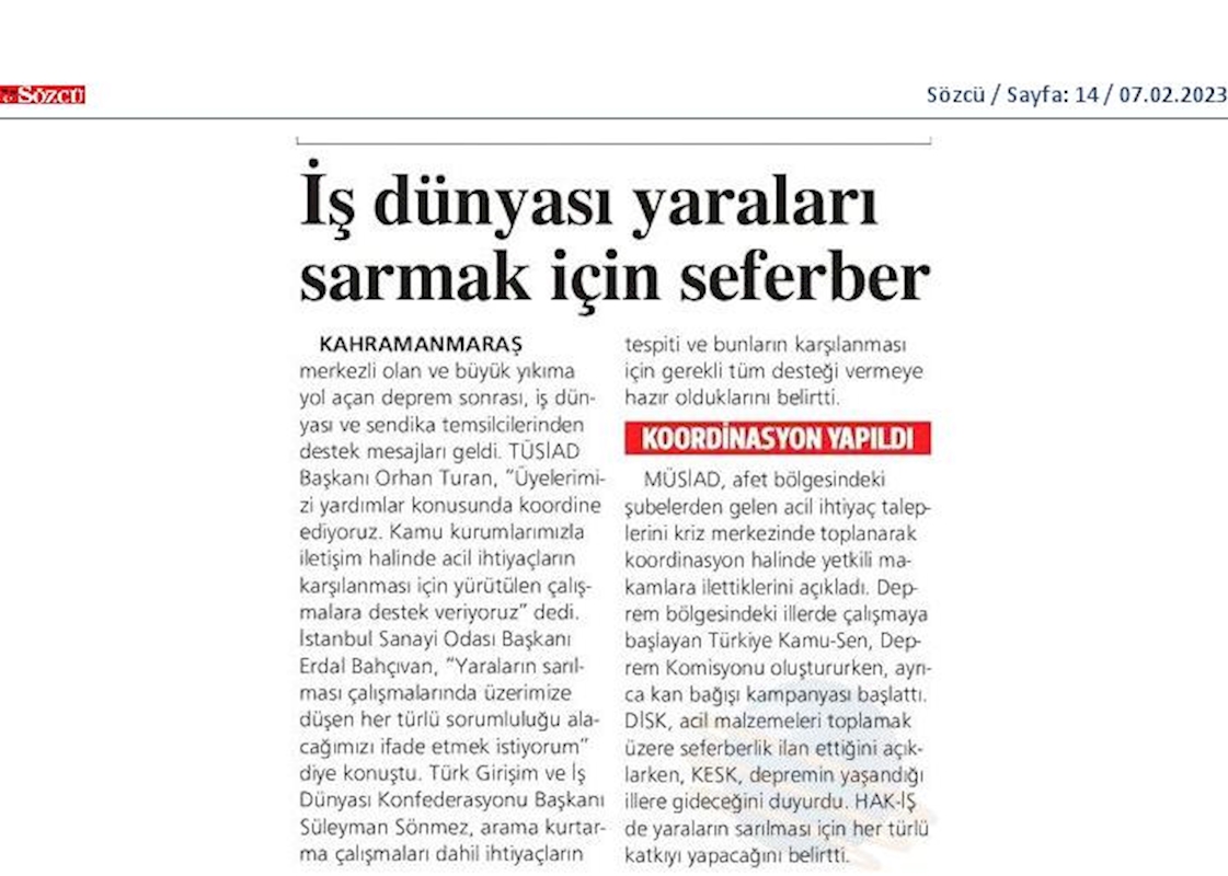 TÜRKONFED Deprem Basin Aciklamasi 6 Subat 2023 - 27