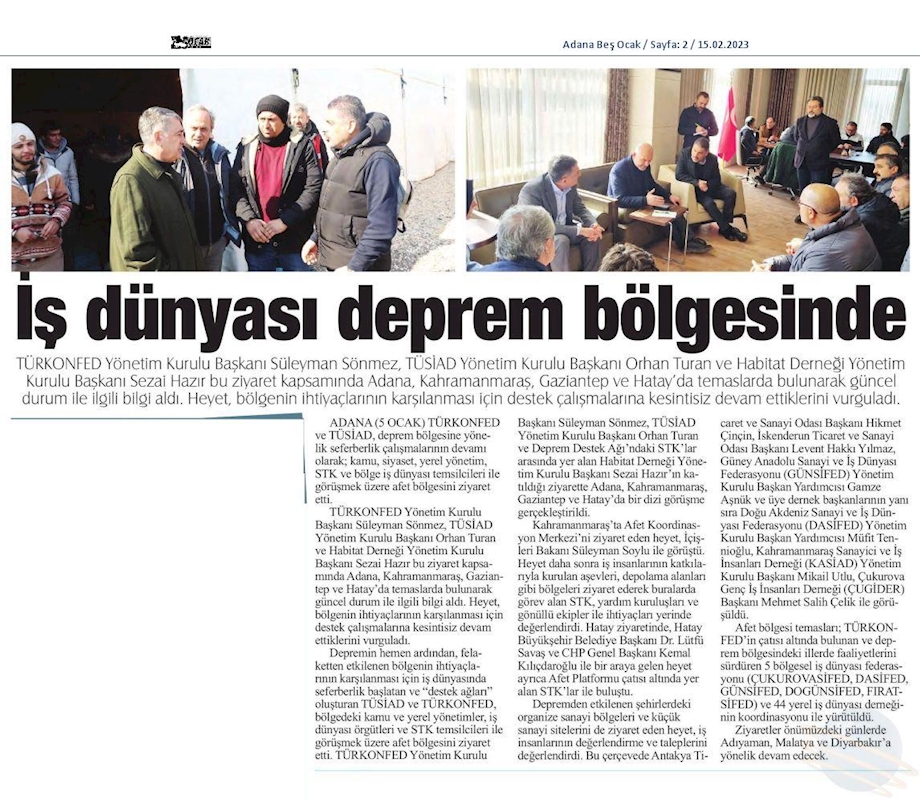 TÜRKONFED Deprem Basin Bulteni 14022023 - 4